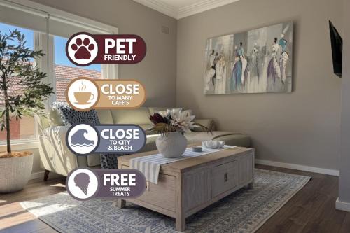 Wollongong CBD Apartment | Luxe Newly Renovated 2BR Unit - Pet Friendly - WALK TO BEACH