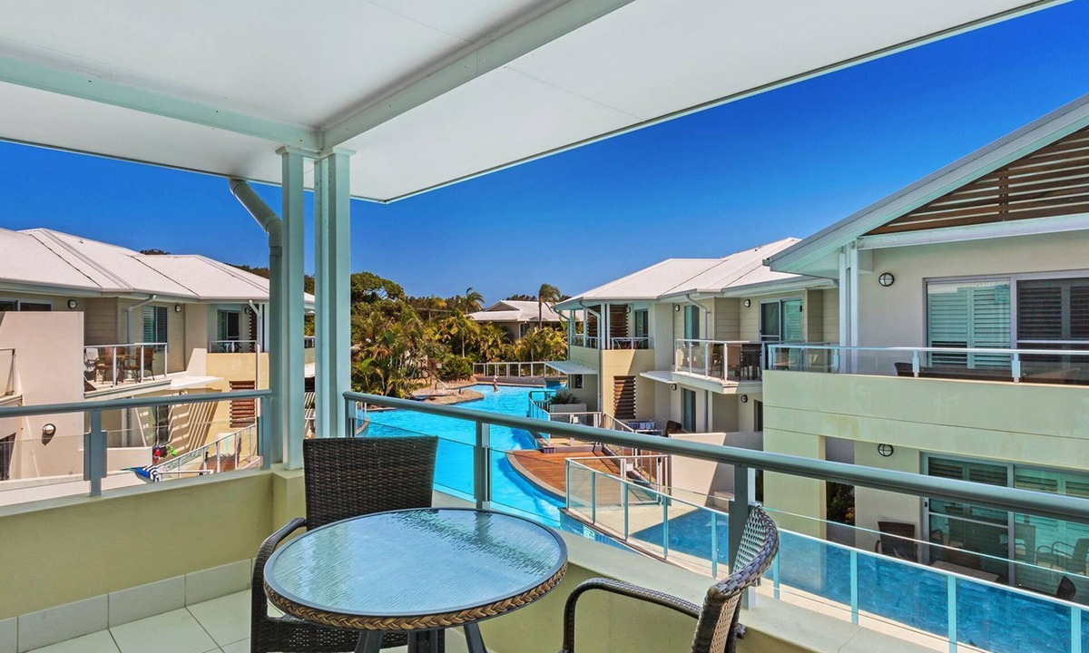 Salamander Bay Apartment | Pacific Blue Apartment 244 - Resort style adjoining apartments with views of the wraparound pool