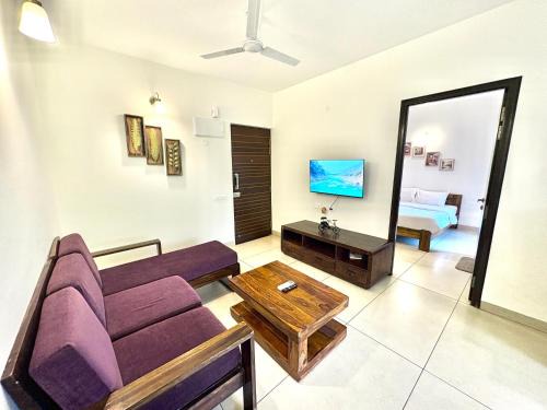 Mapusa Apartment | Peaceful Aesthetic 1BHK in Siolim with Forest View & Pool