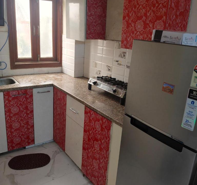 Sainik Farm Apartment | Private 1BHK Retreat Forest View Kitchen Free WiFi