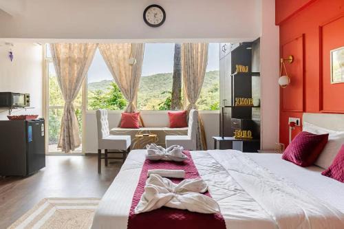 Arpora Apartment | Red Palms by Boho, Forest facing with Kitchen & Pool