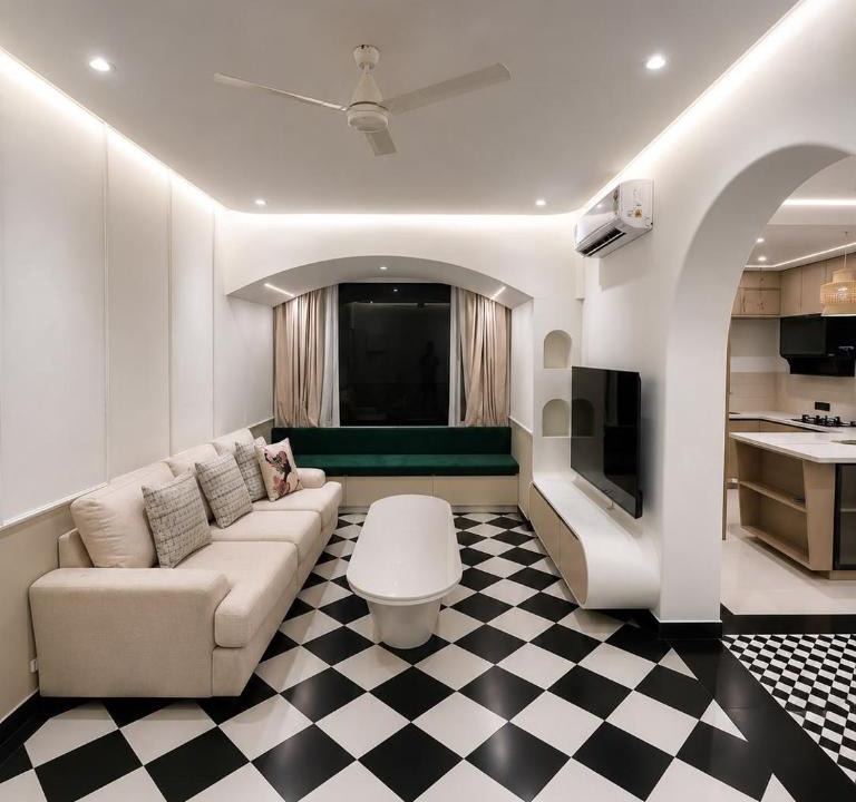 Panaji Apartment | The White Arch House in Panjim, North Goa