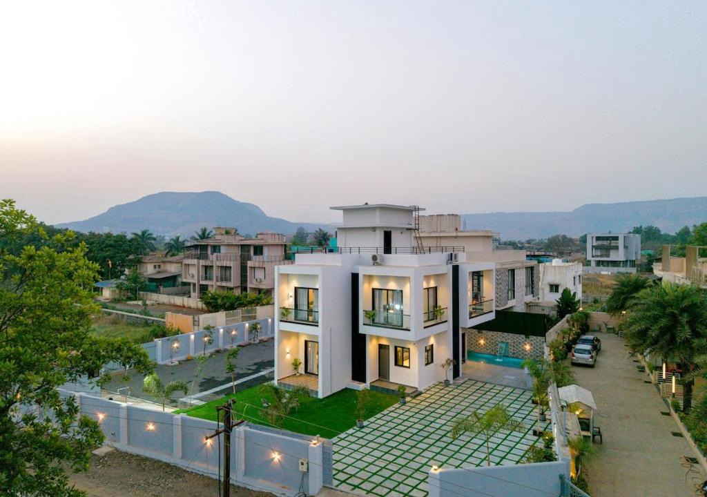 Devghar Villa | The White Casa Villa 4 BHK Private Pool Villa MTDC aproved