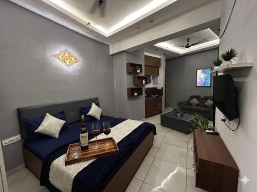 Noida Apartment | Velvet Wines Studio -Blue Smoke