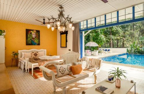 Assagao Villa | Casa Ferrazi by The Blue Kite Luxury 5BHK Portuguese-Style Villa in Assagao with Private Pool, Kitchen, Power Backup, WiFi & Caretaker