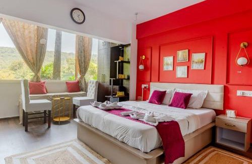 Arpora Apartment | Red Palms by Boho, Forest facing with Kitchen & Pool