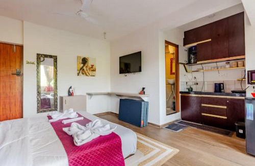 Arpora Apartment | Red Palms by Boho, Forest facing with Kitchen & Pool