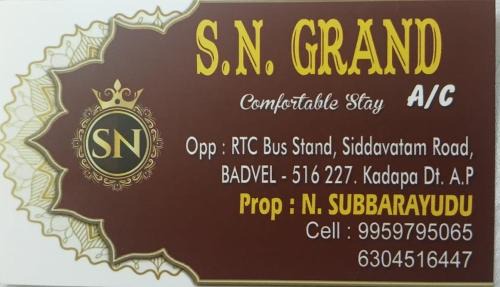 Badvel Hotel | SN Grand lodge AC