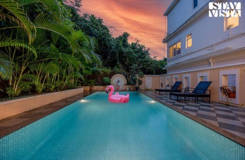 Mandrem Apartment | StayVista at Corville Apartments with BBQ