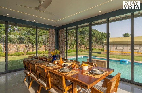 Gurugram Villa | StayVista at Kaimalgarh Aravalli Estate with Pool, Lake & views of Aravalli Hills