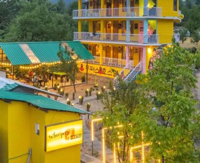 Old Manali Hotel | Whoopers Hostel Manali- Squid Game Themed