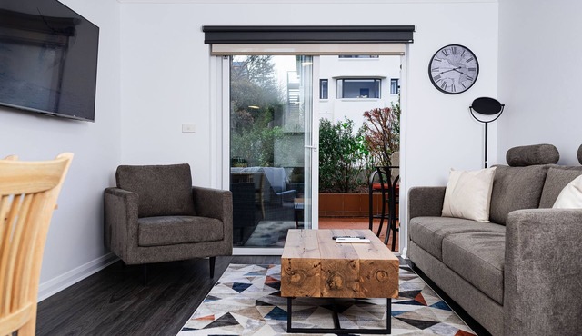 Easy walk to Salamanca and the waterfront with secure undercover parking in Battery Point