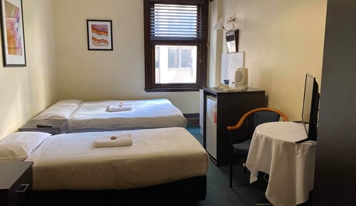Twin Share (1 Queen and 1 Single Bed) with Shared Bathroom