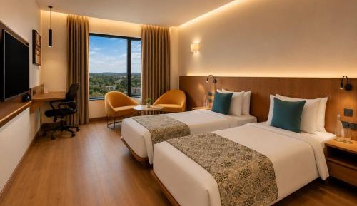Winter Green Twin Room with City View