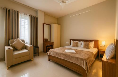 Shaikpet Apartment | NK Luxe - Full Furnished 2BHKs, Central Location, Wifi, Kitchen and Balcony