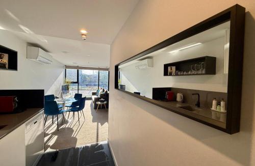 Braddon Apartment | Midnight Luxe 1BR 1Bath Apartment 104 in the heart of Braddon Pool Sauna Secure Parking Wine WiFi